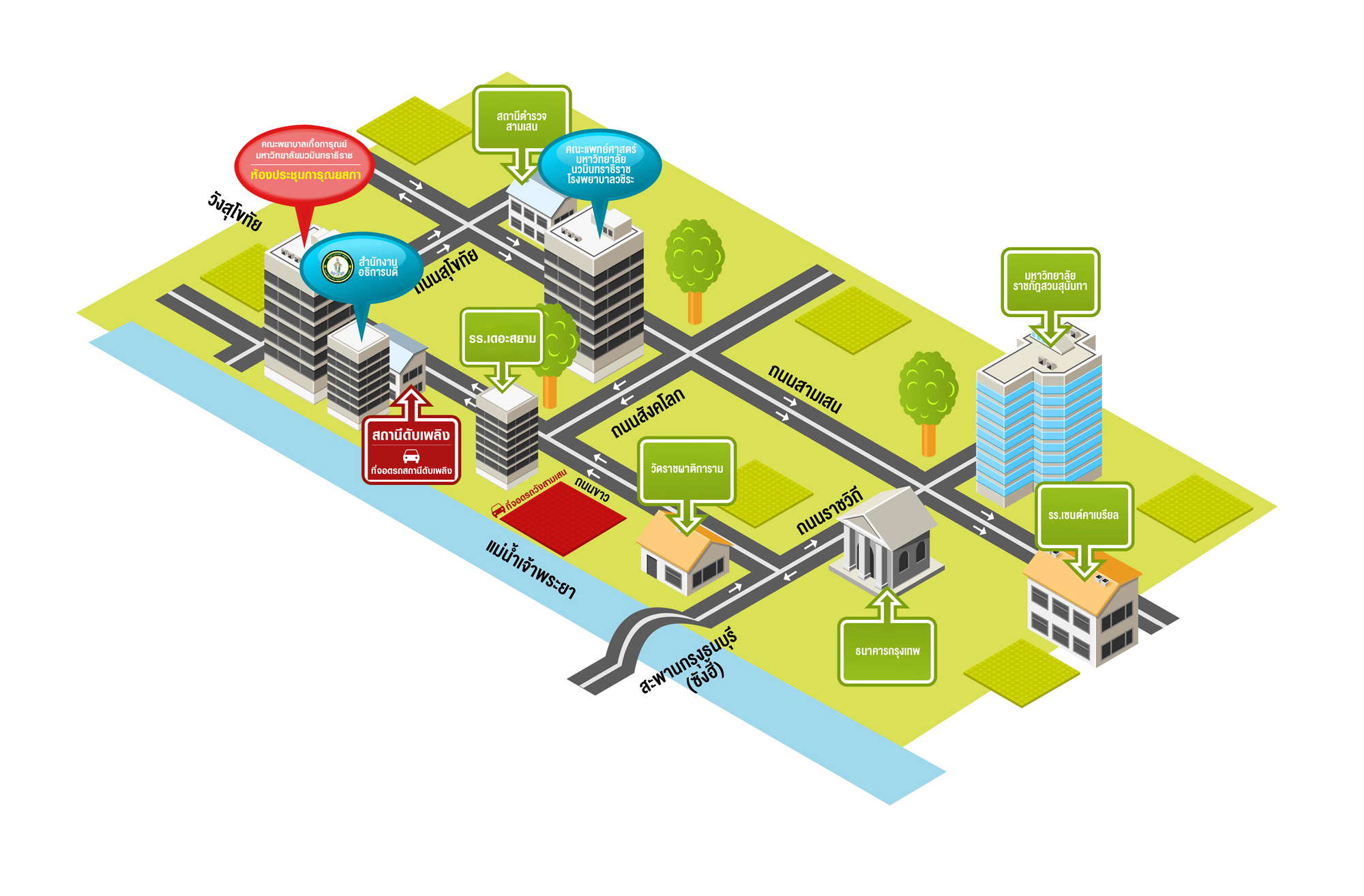 MAP-สำนักงานอธิการบดี edit สถานที่ small