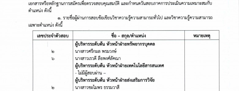 ประกาศผลการสอบข้อเขียน (หัวหน้าฝ่าย)_Page_1