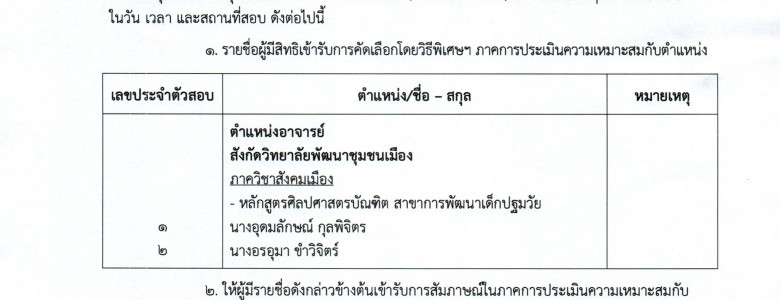 ประกาศรายชื่อผุ้มีสิทธิเข้ารับการคัดเลื_Page_1