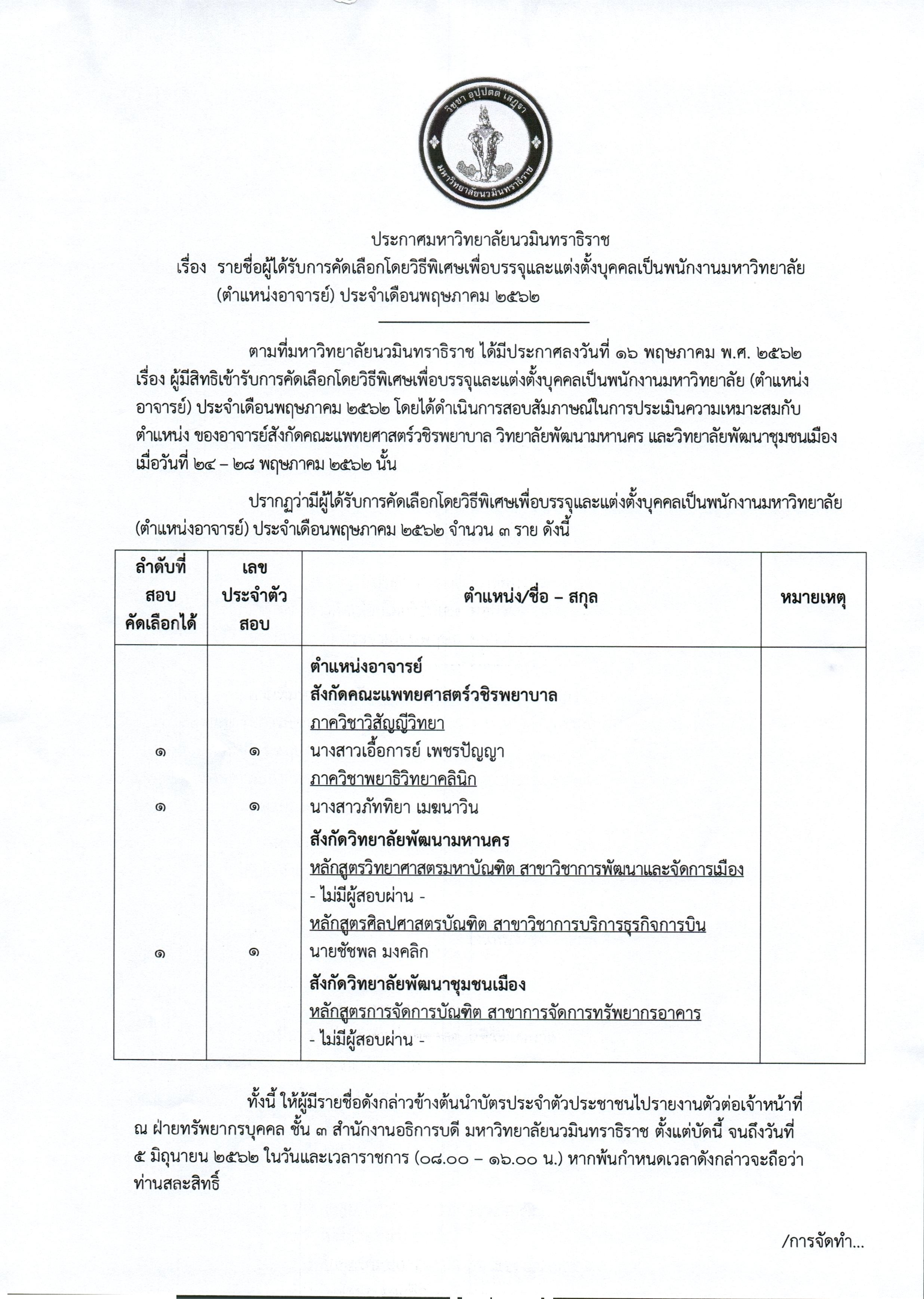 ประกาศรายชื่อผู้ได้รับการคัดเลือก (อาจารย2_Page_1